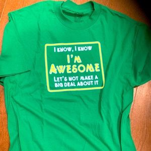 2 men’s whimsical quirky T shirts.